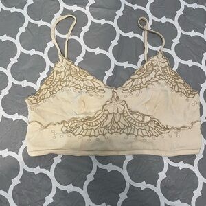 Adorable American Eagle Embroidered Bralette Size S Y2K 90s Festival Summer